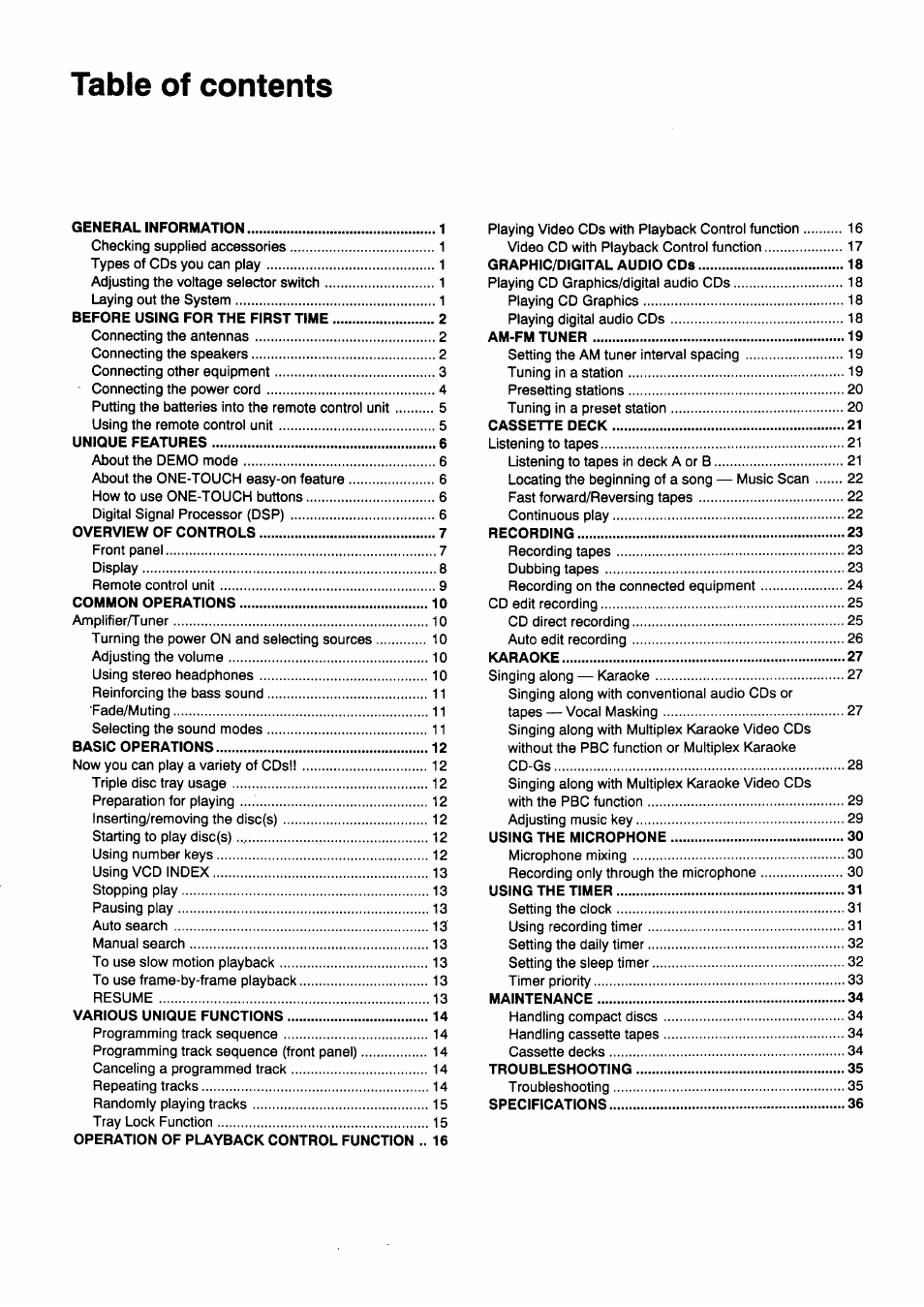 JVC CA-V605T User Manual | Page 4 / 40