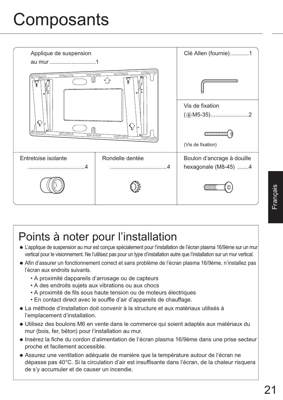 Composants | JVC TS-C50P6G User Manual | Page 14 / 72