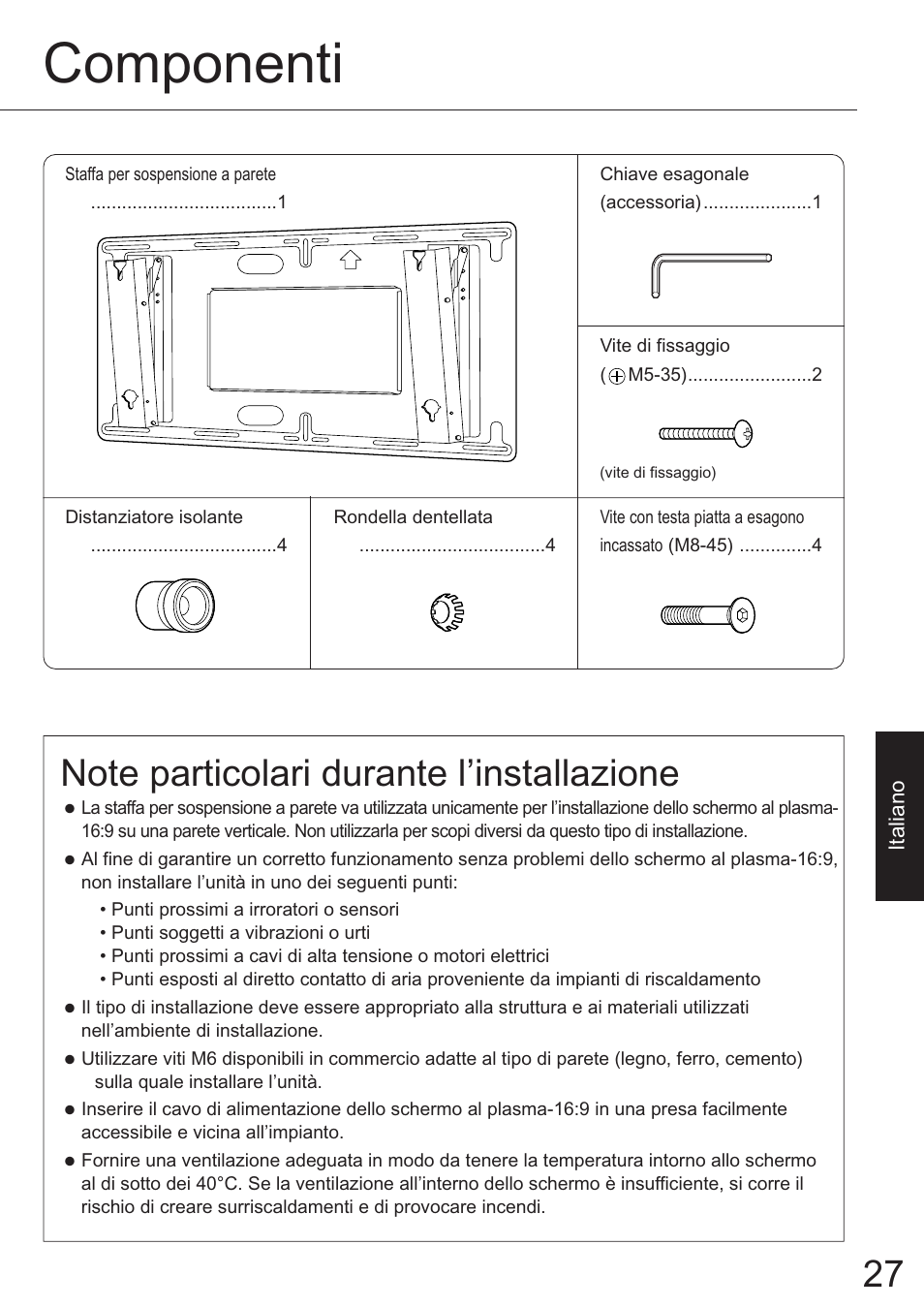 Componenti | JVC TS-C50P6G User Manual | Page 20 / 72
