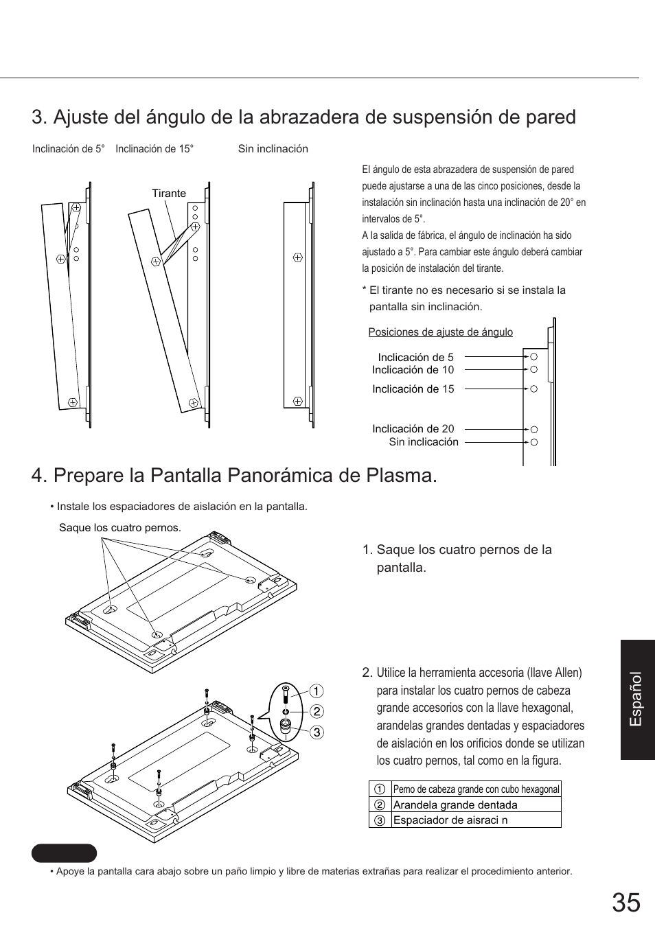 Espa ñol | JVC TS-C50P6G User Manual | Page 28 / 72