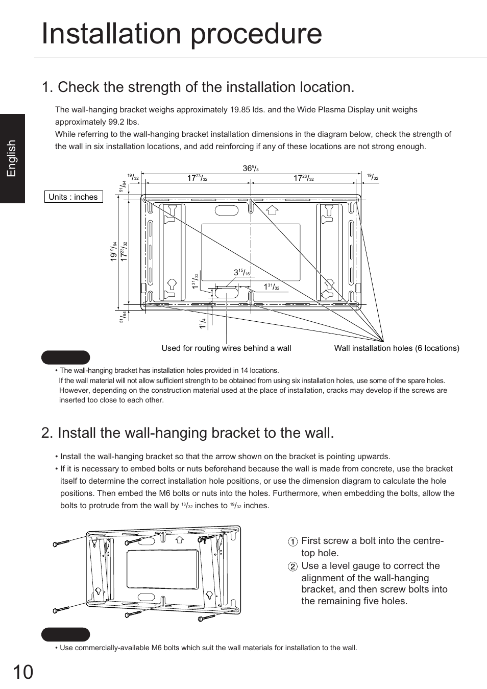 Installation procedure, English | JVC TS-C50P6G User Manual | Page 3 / 72
