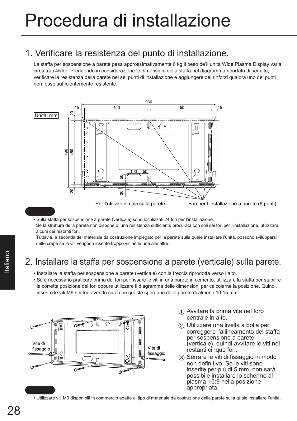 Procedura di installazione, Italiano | JVC TS-C50P6G User Manual | Page 57 / 72