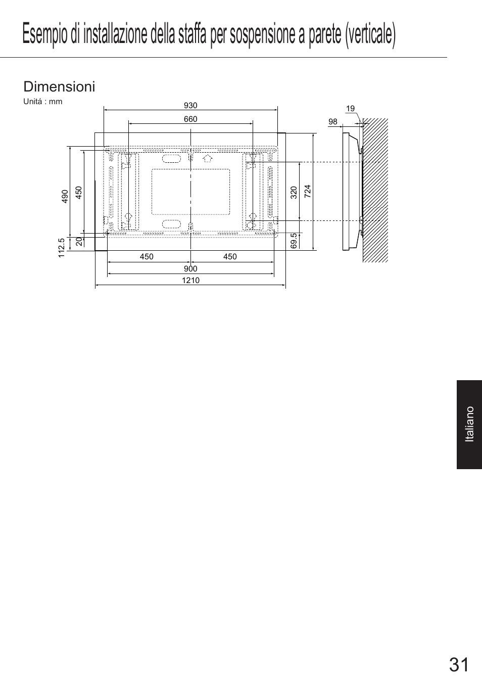 Dimensioni | JVC TS-C50P6G User Manual | Page 60 / 72