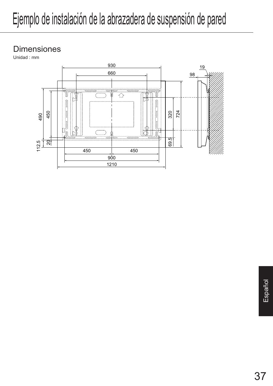 Dimensiones | JVC TS-C50P6G User Manual | Page 66 / 72