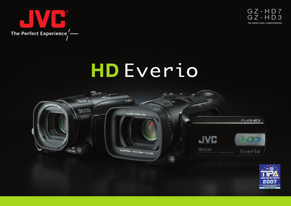 JVC Everio GZ-HD7 User Manual | 12 pages