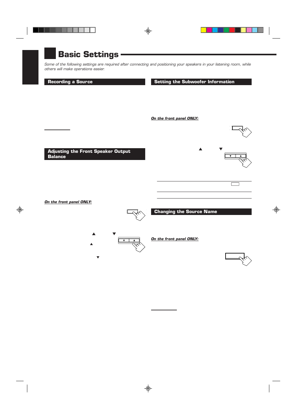 Basic settings, English | JVC RX-6012VSL User Manual | Page 14 / 34