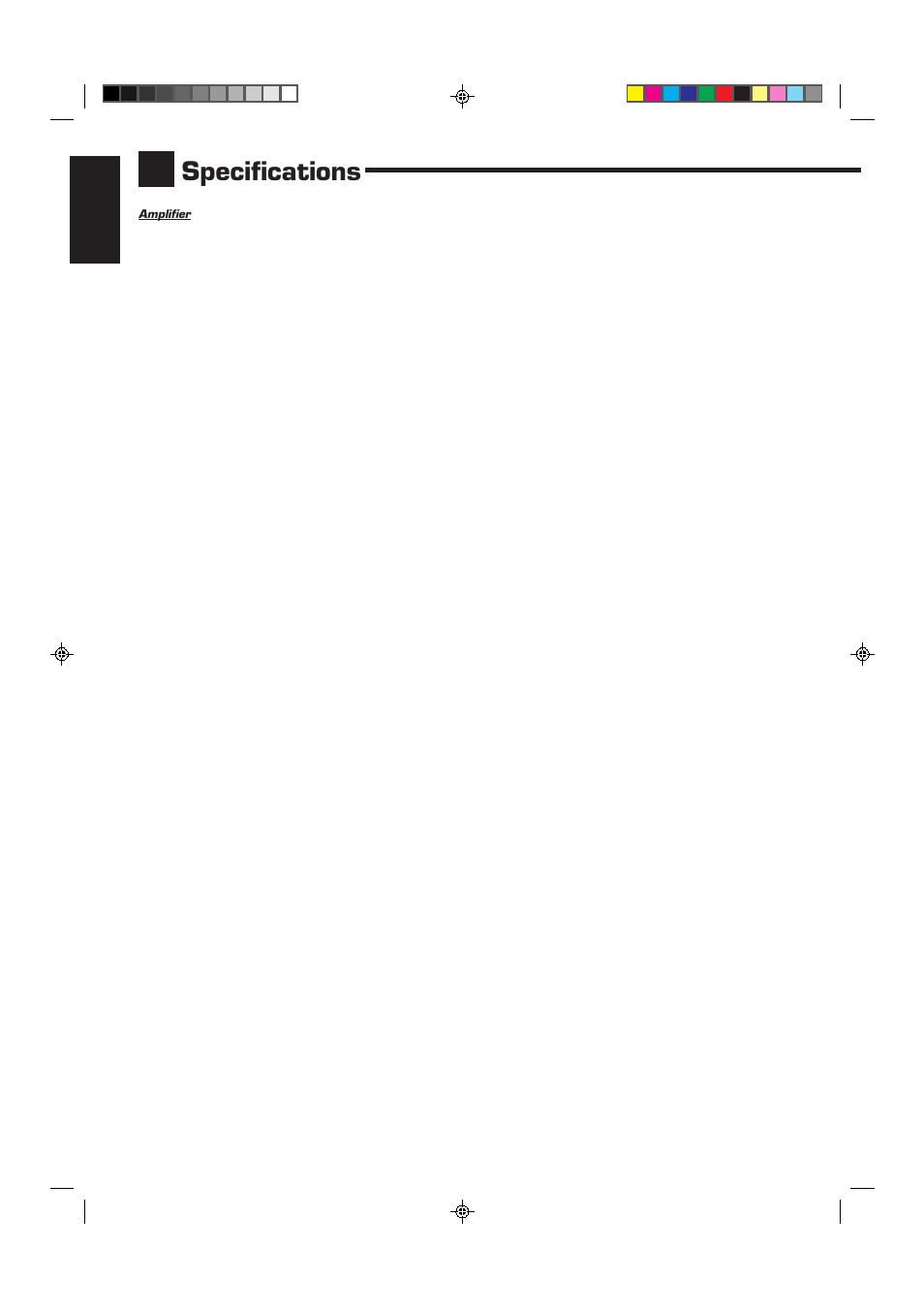 Specifications, English | JVC RX-6012VSL User Manual | Page 32 / 34