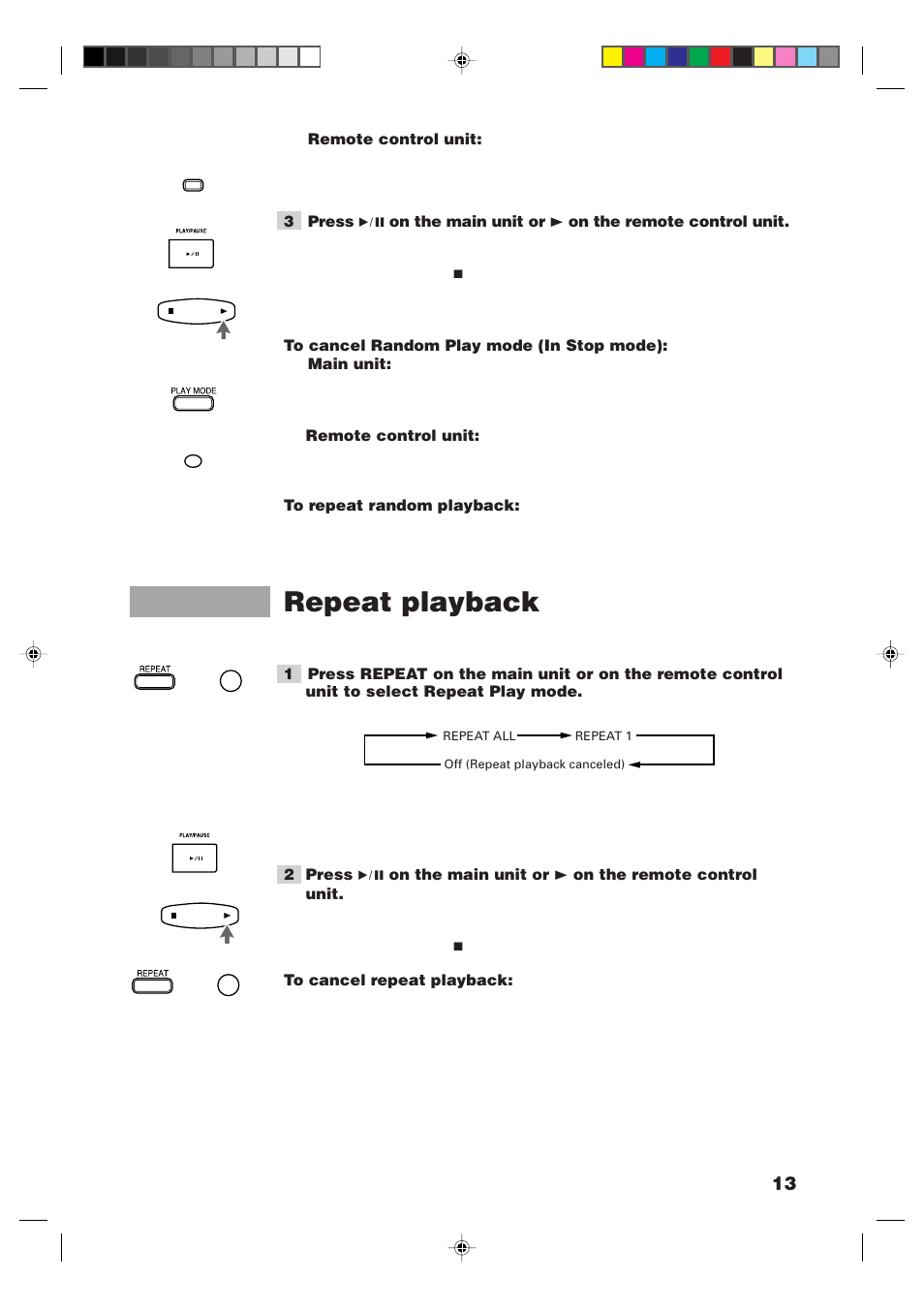 Repeat playback | JVC XM-448BK User Manual | Page 15 / 44