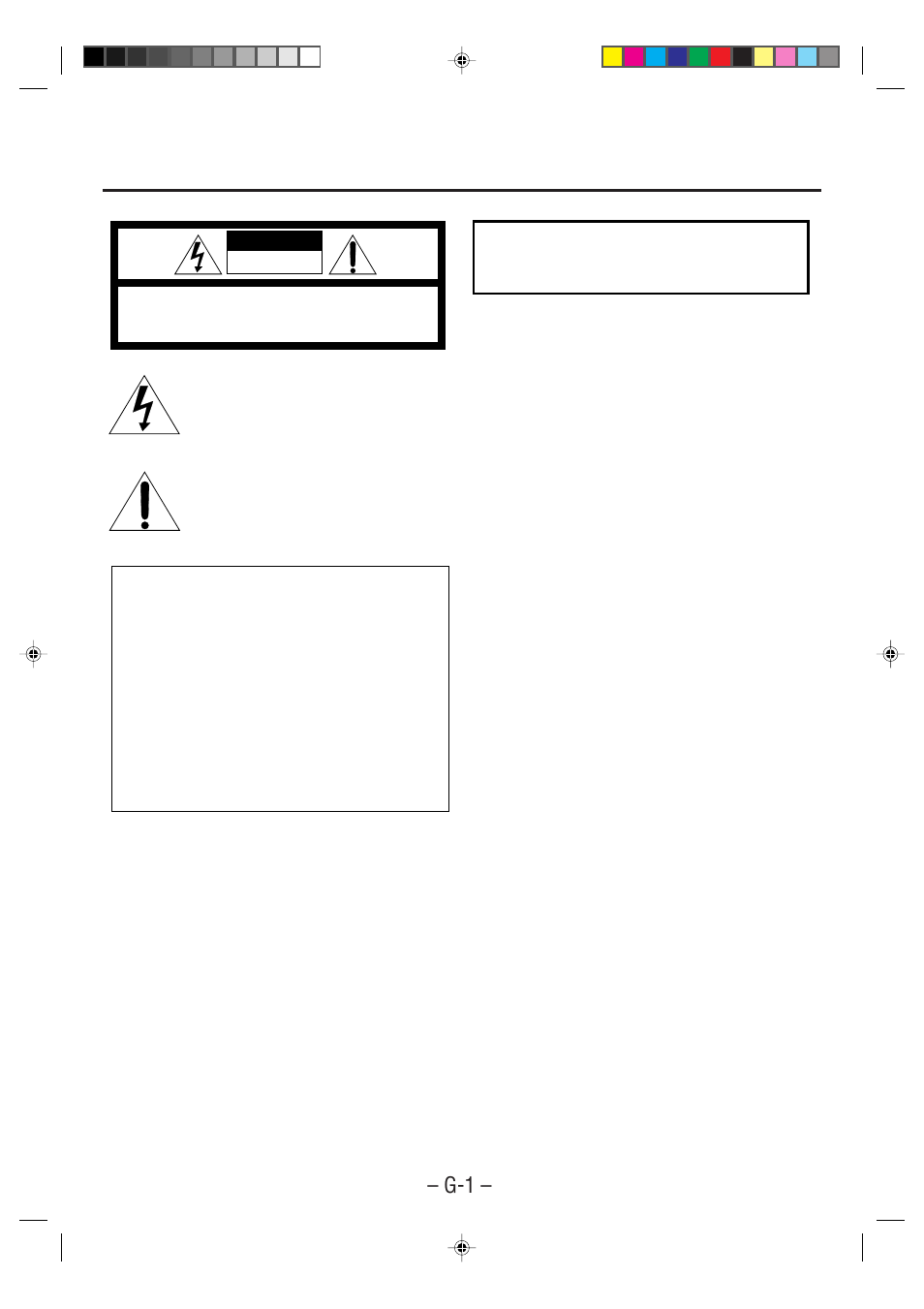 G-1 – warnings, cautions and others, Caution | JVC XM-448BK User Manual | Page 2 / 44