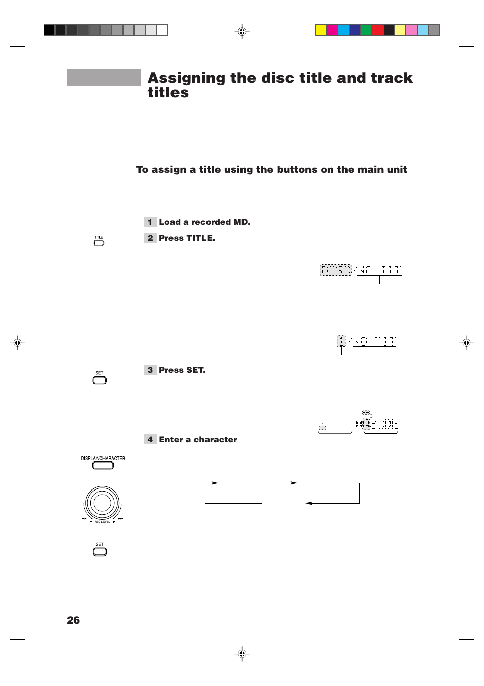 Assigning the disc title and track titles | JVC XM-448BK User Manual | Page 28 / 44