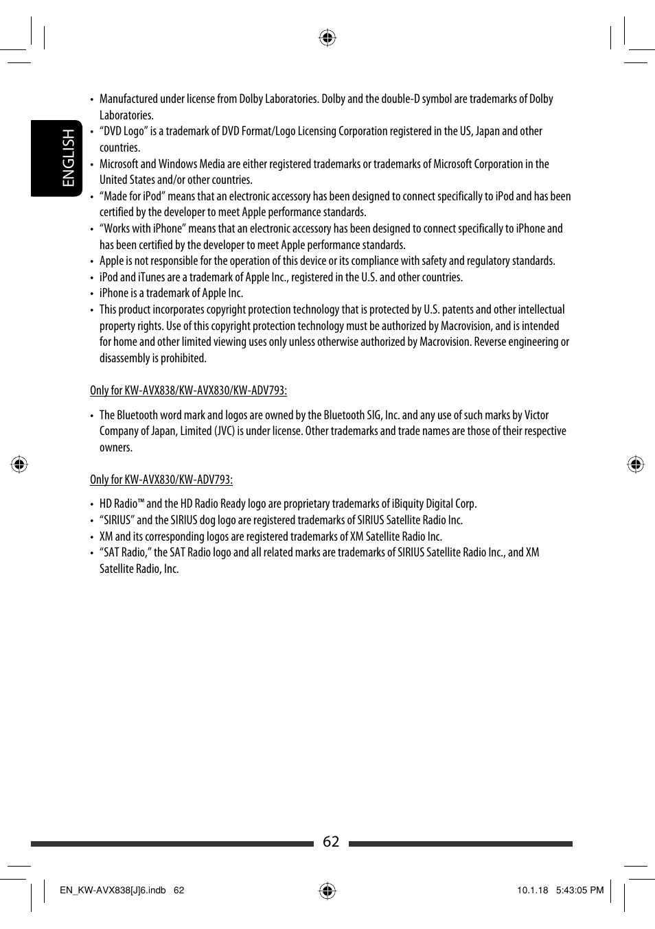 62 english | JVC KW-ADV793 User Manual | Page 62 / 147