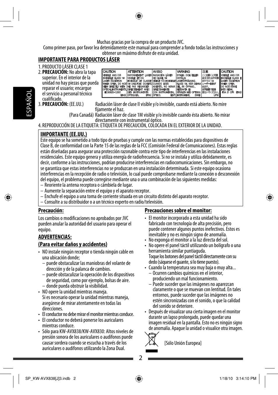 2español | JVC KW-ADV793 User Manual | Page 72 / 147