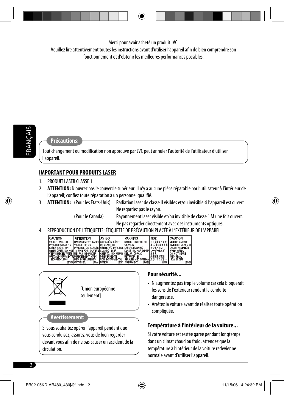 Français | JVC KD-G430 User Manual | Page 54 / 80