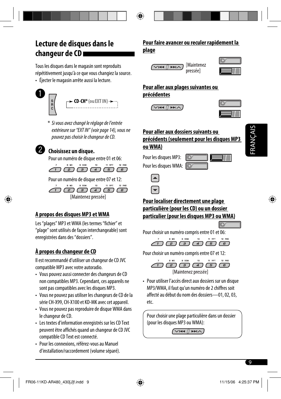 Lecture de disques dans le changeur de cd | JVC KD-G430 User Manual | Page 61 / 80