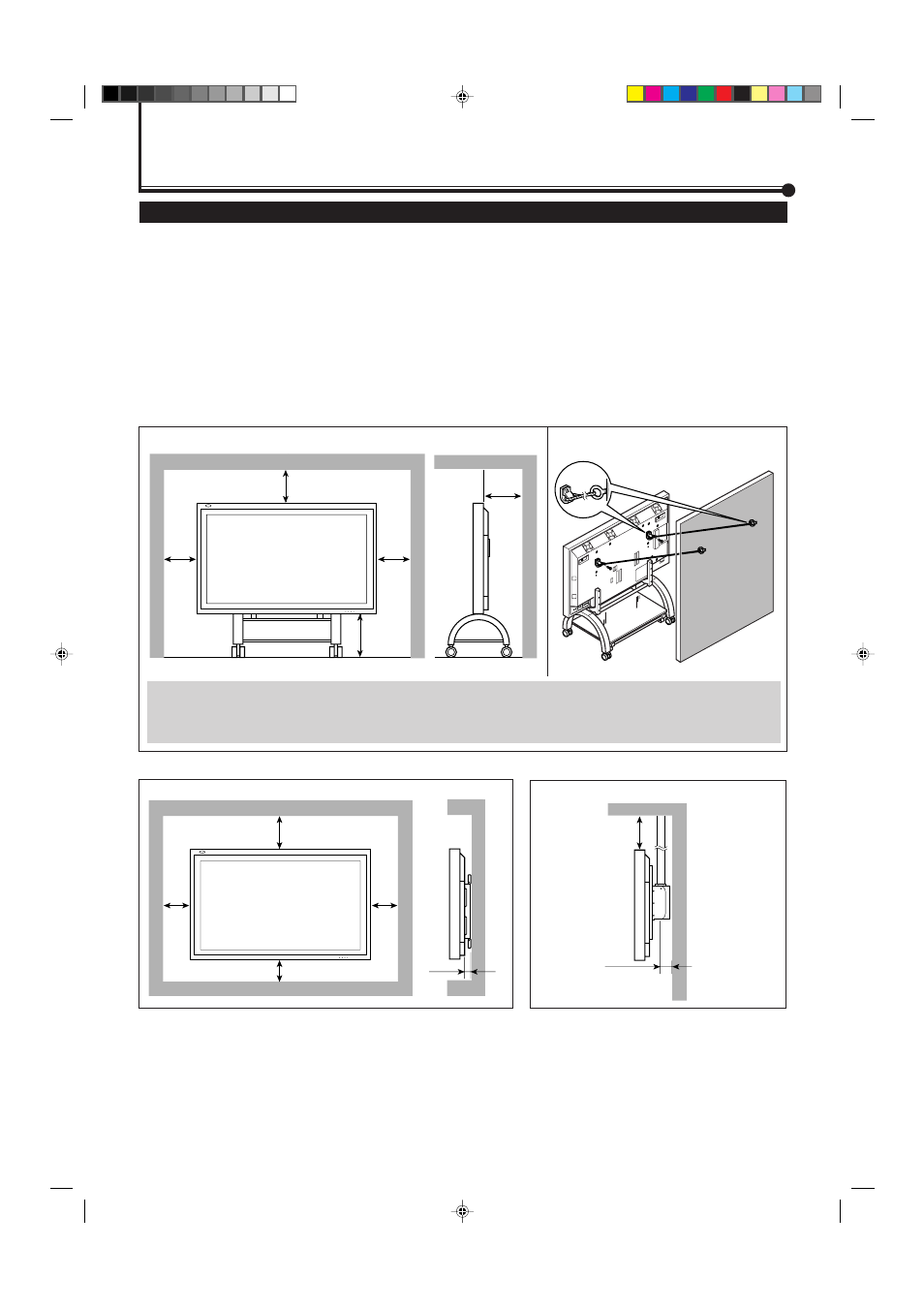 Installation, Precautions, Menu input power | When hanging the monitor from the ceiling | JVC GD-V4211PCE User Manual | Page 10 / 40