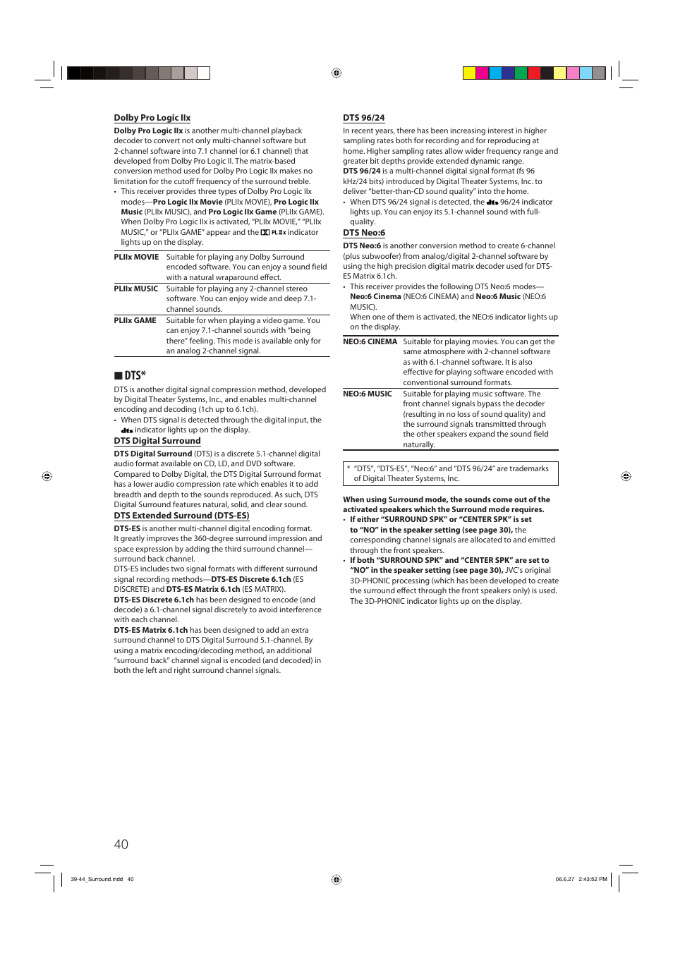 7 dts | JVC RX-D412BUJ User Manual | Page 42 / 58