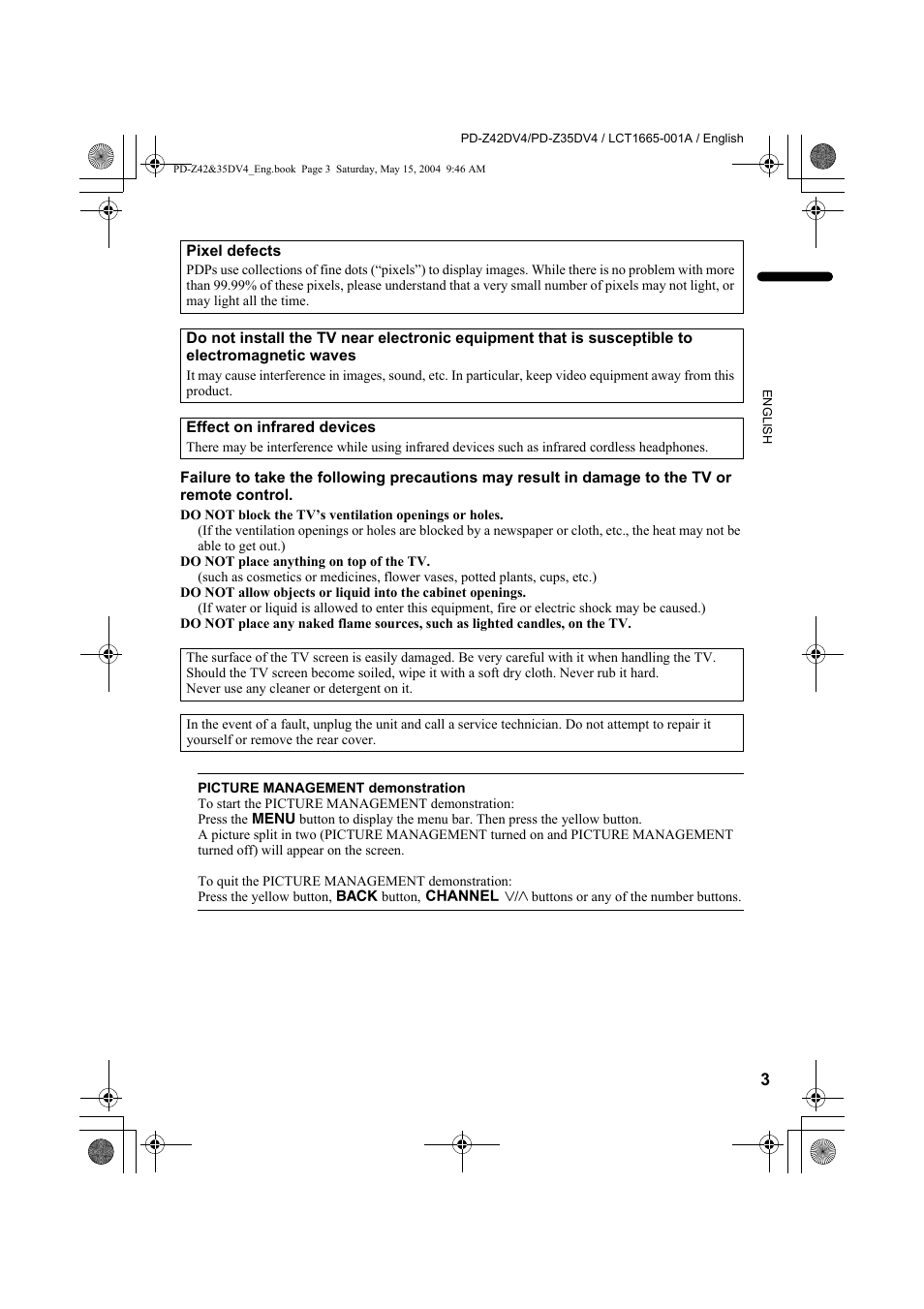 JVC PD-Z35DV4 User Manual | Page 4 / 52