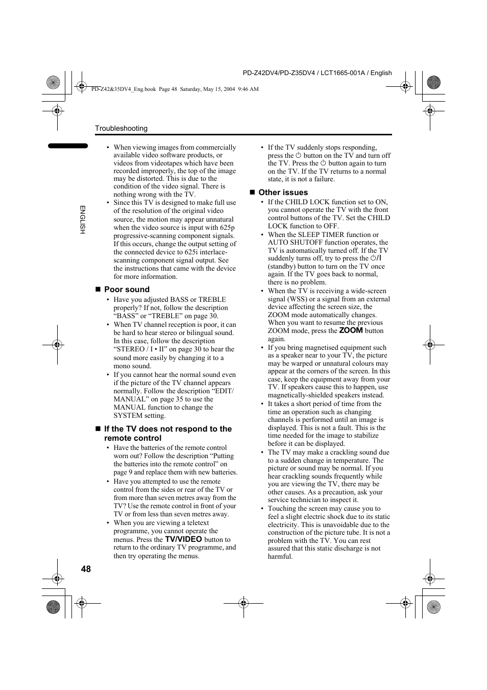 JVC PD-Z35DV4 User Manual | Page 49 / 52