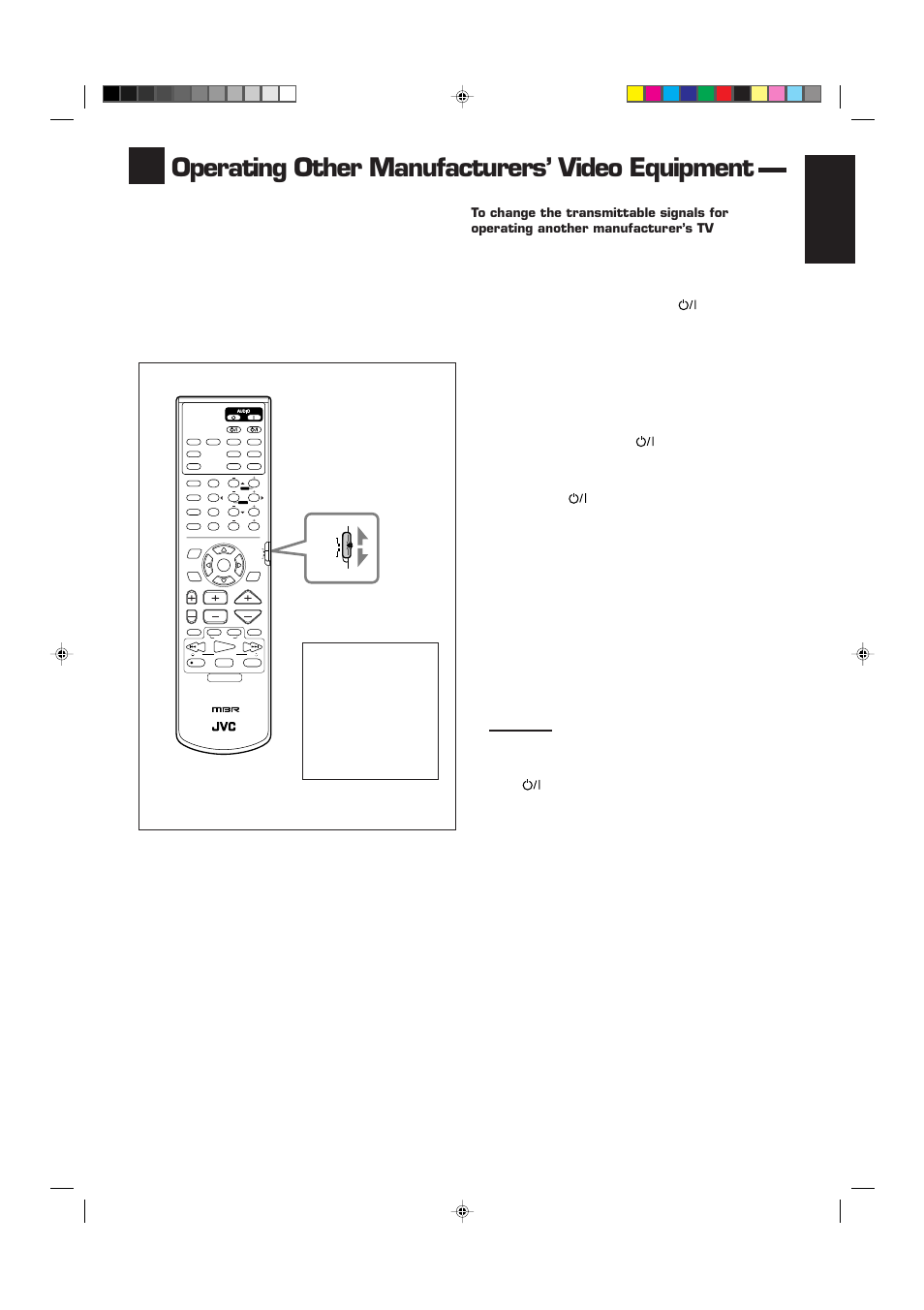Operating other manufacturers’ video equipment, English, Release tv/catv/dbs | Try to operate your tv by pressing tv/catv/ dbs | JVC RX-7000RBK User Manual | Page 51 / 60