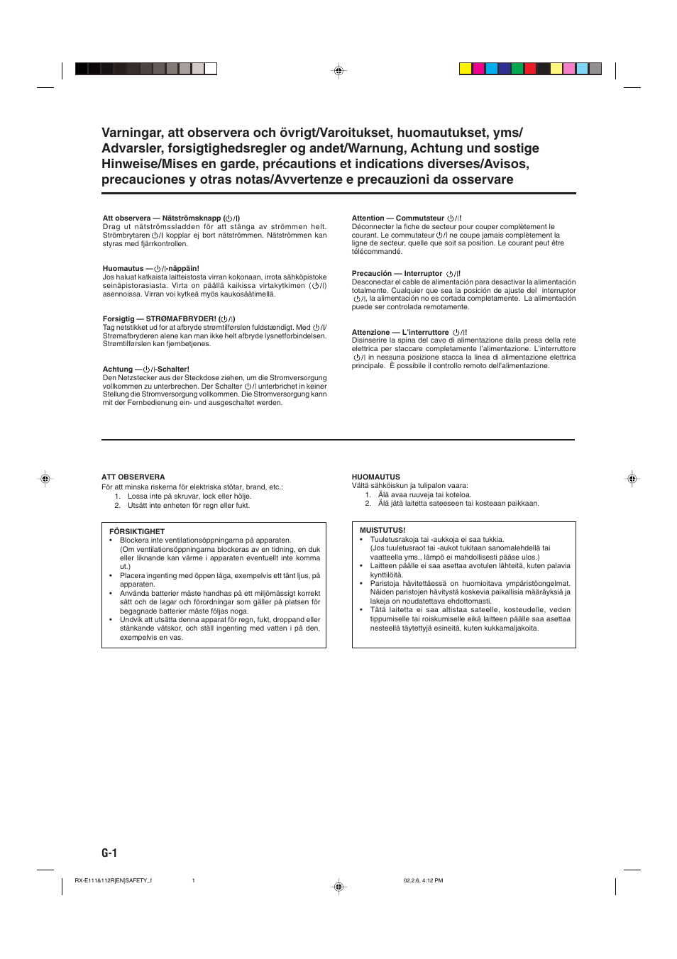 Avisos, precauciones y otras notas | JVC RX-E112RSL User Manual | Page 2 / 52