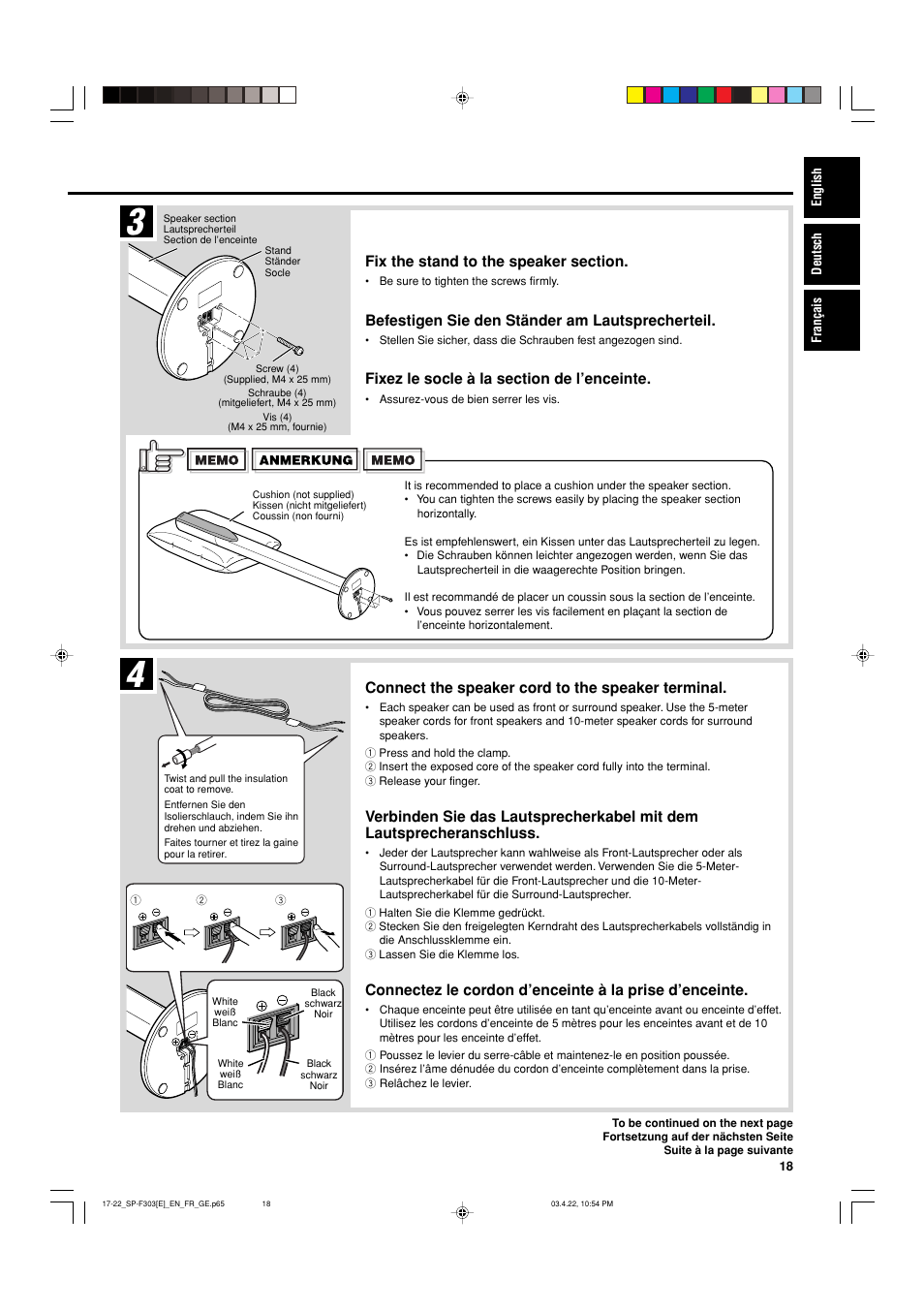 JVC SP-F303C User Manual | Page 19 / 48