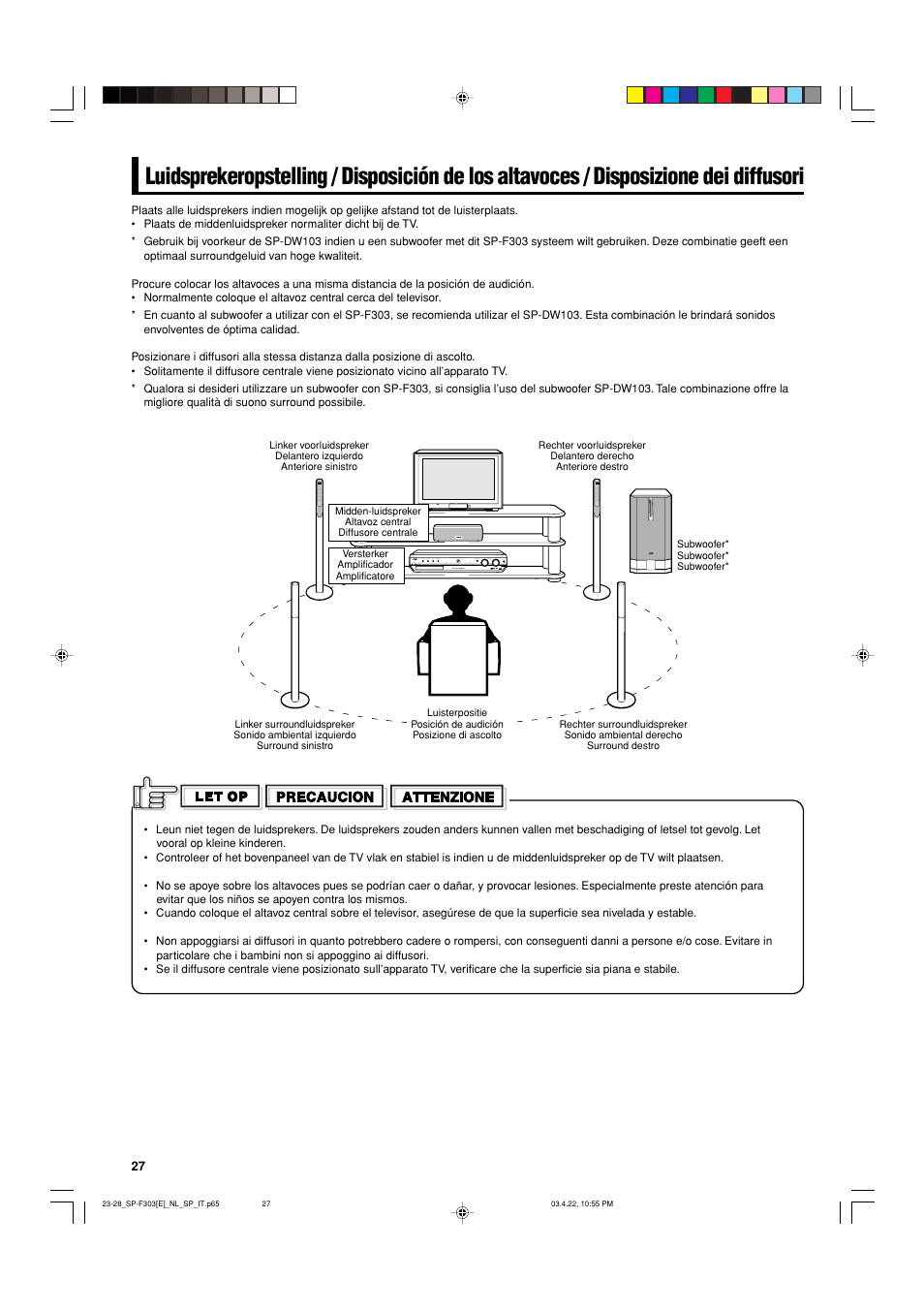 JVC SP-F303C User Manual | Page 28 / 48