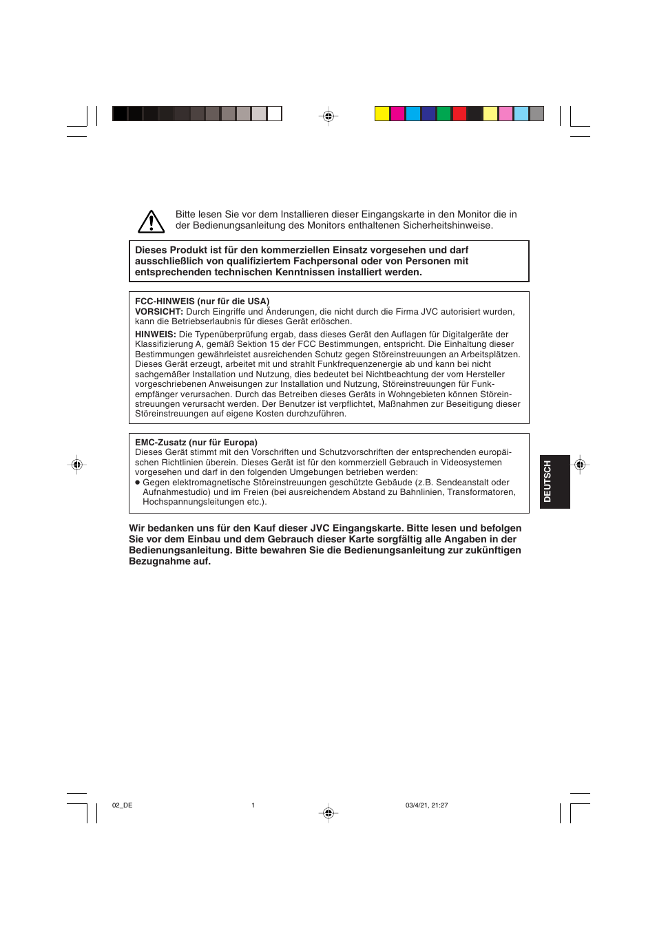 JVC IF-C21SDG User Manual | Page 13 / 64