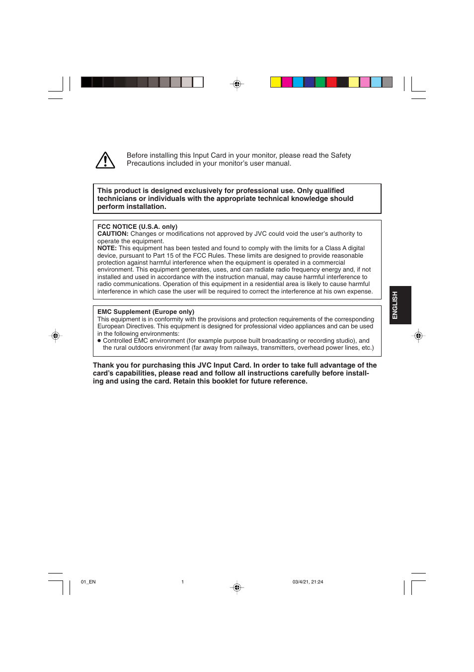 JVC IF-C21SDG User Manual | Page 3 / 64