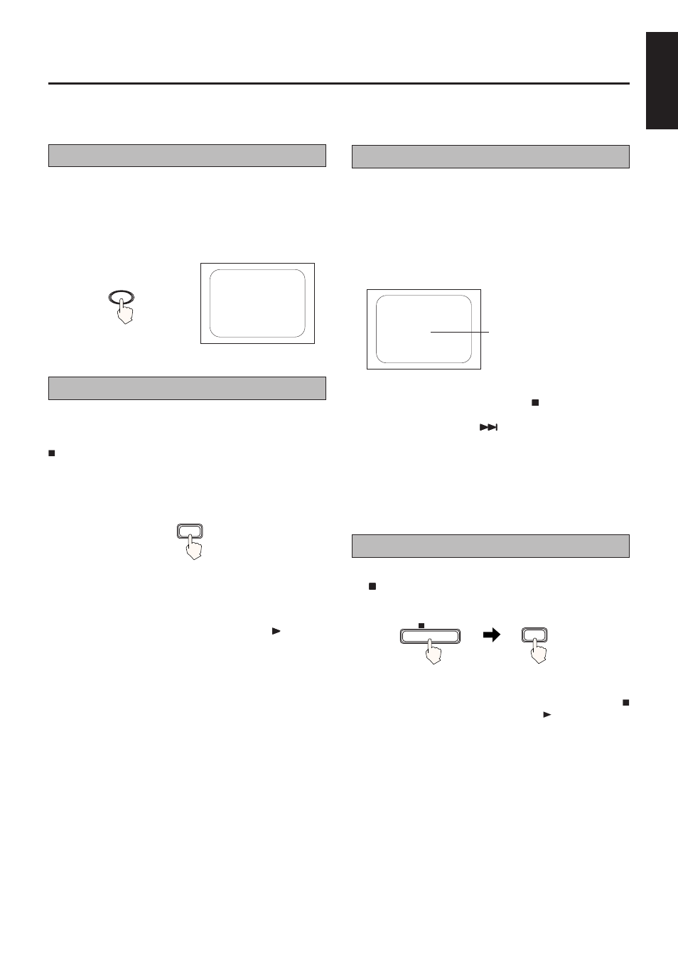 Various unique functions, Display of operations status, Programming the track sequence you want | Canceling a programmed track, Clearing a program, English | JVC HR-VCD1 User Manual | Page 13 / 32