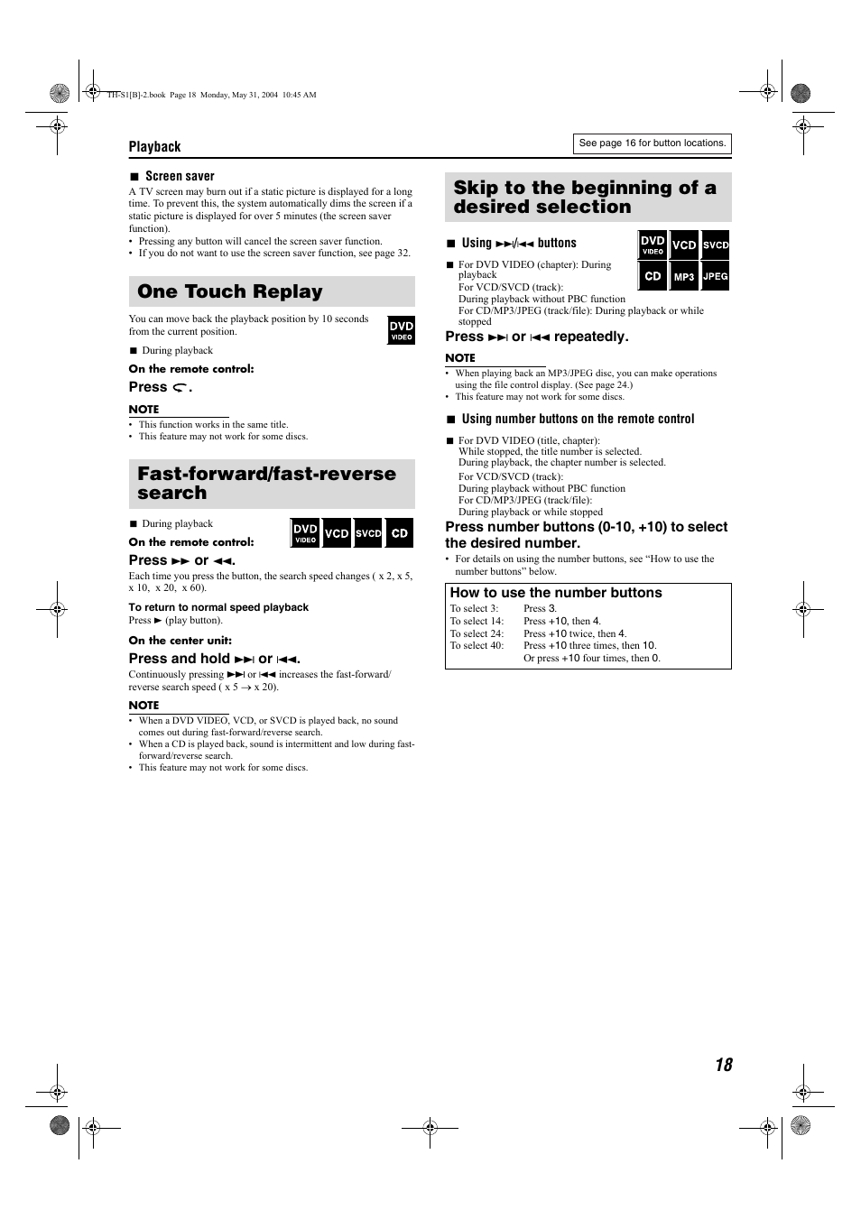 JVC SP-THS1F User Manual | Page 21 / 44