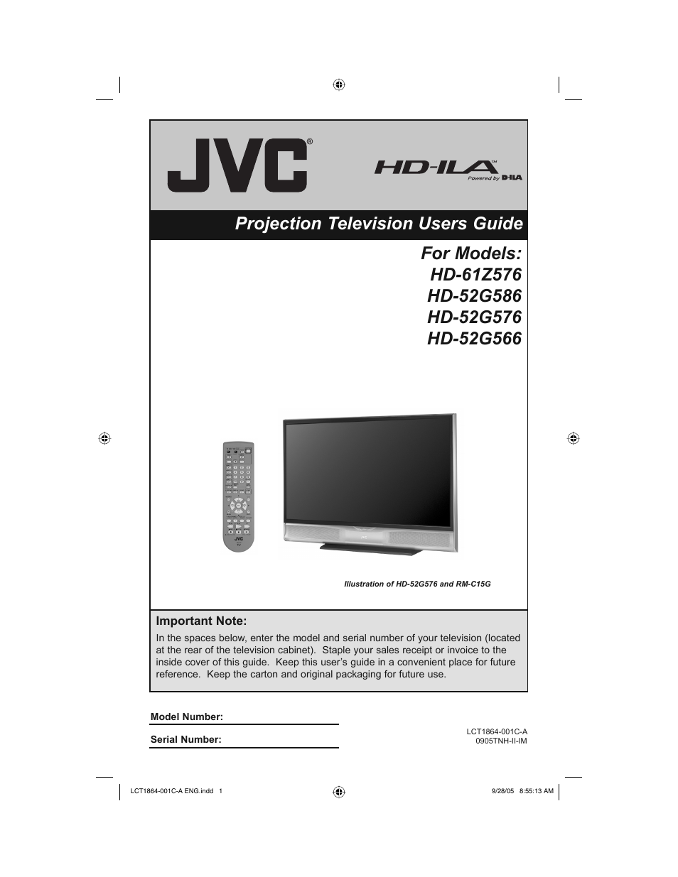 JVC HD-61Z576 User Manual | 80 pages