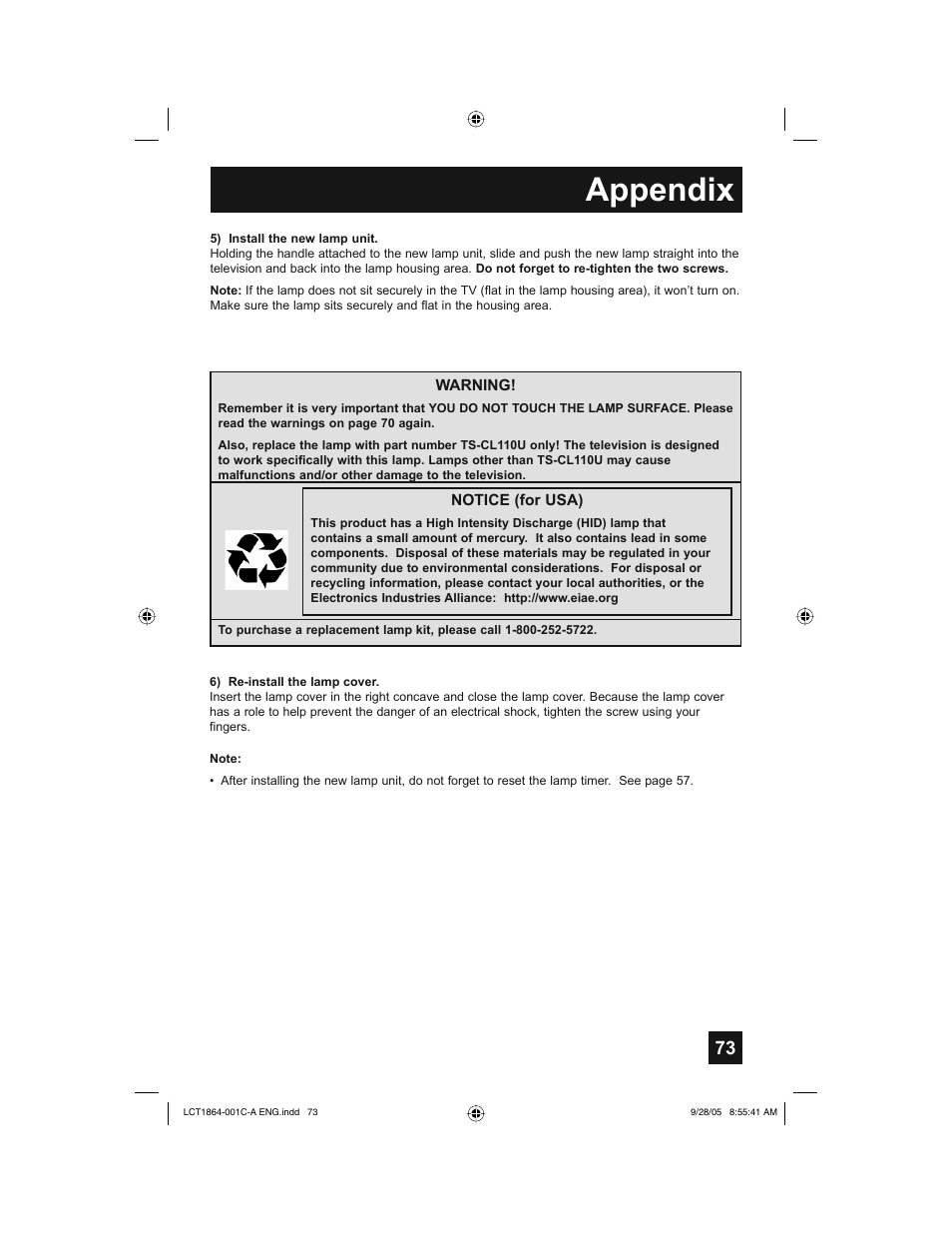 Appendix | JVC HD-61Z576 User Manual | Page 73 / 80