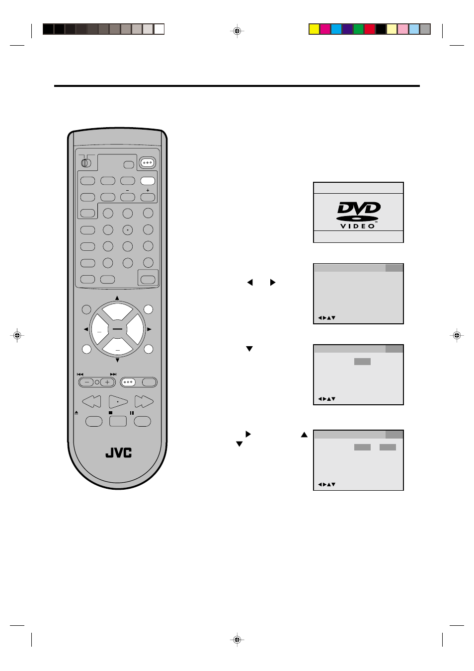 Setting setup language, Tv / dvd | JVC AV-20FD22 User Manual | Page 26 / 52