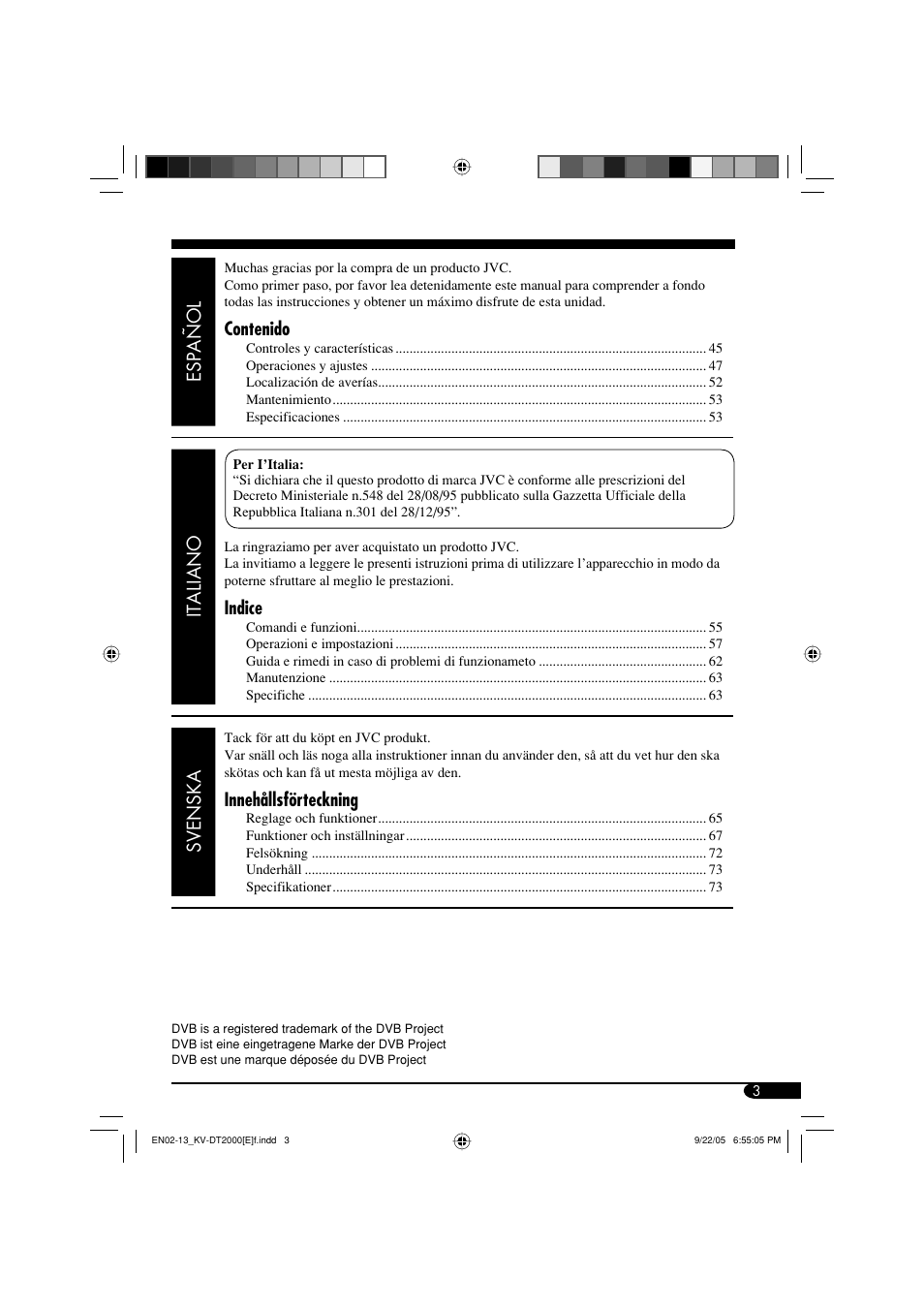 JVC KV-DT2000 User Manual | Page 3 / 14