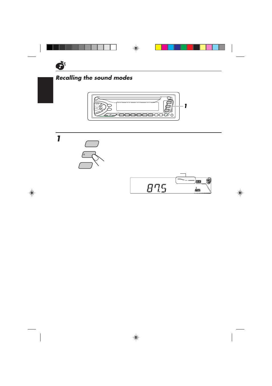 Recalling the sound modes | JVC DIGITAL AUDIO KD-S550 User Manual | Page 16 / 94