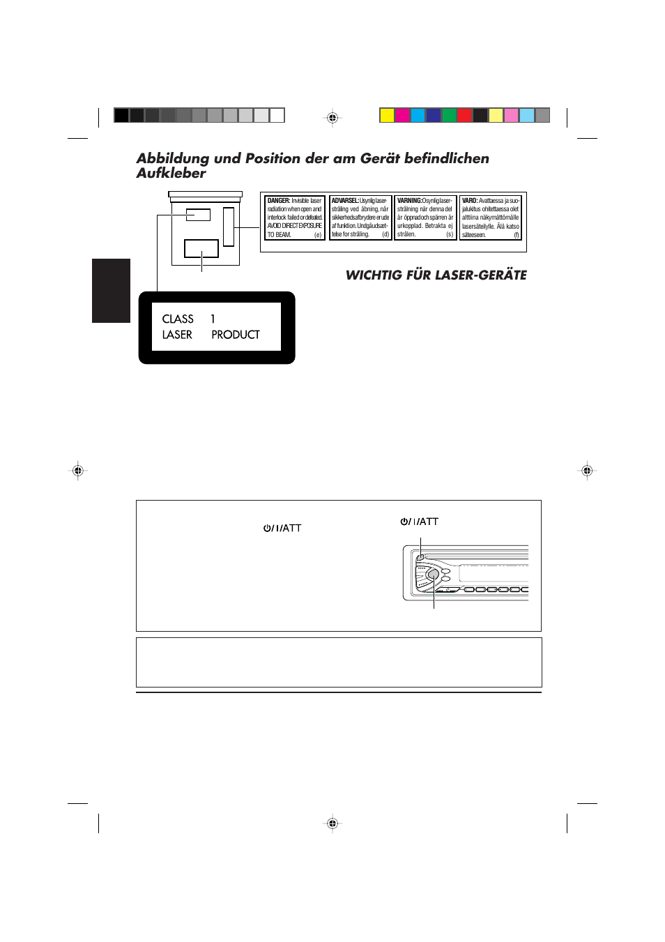 Zurücksetzen des geräts, Wichtig für laser-geräte | JVC DIGITAL AUDIO KD-S550 User Manual | Page 25 / 94