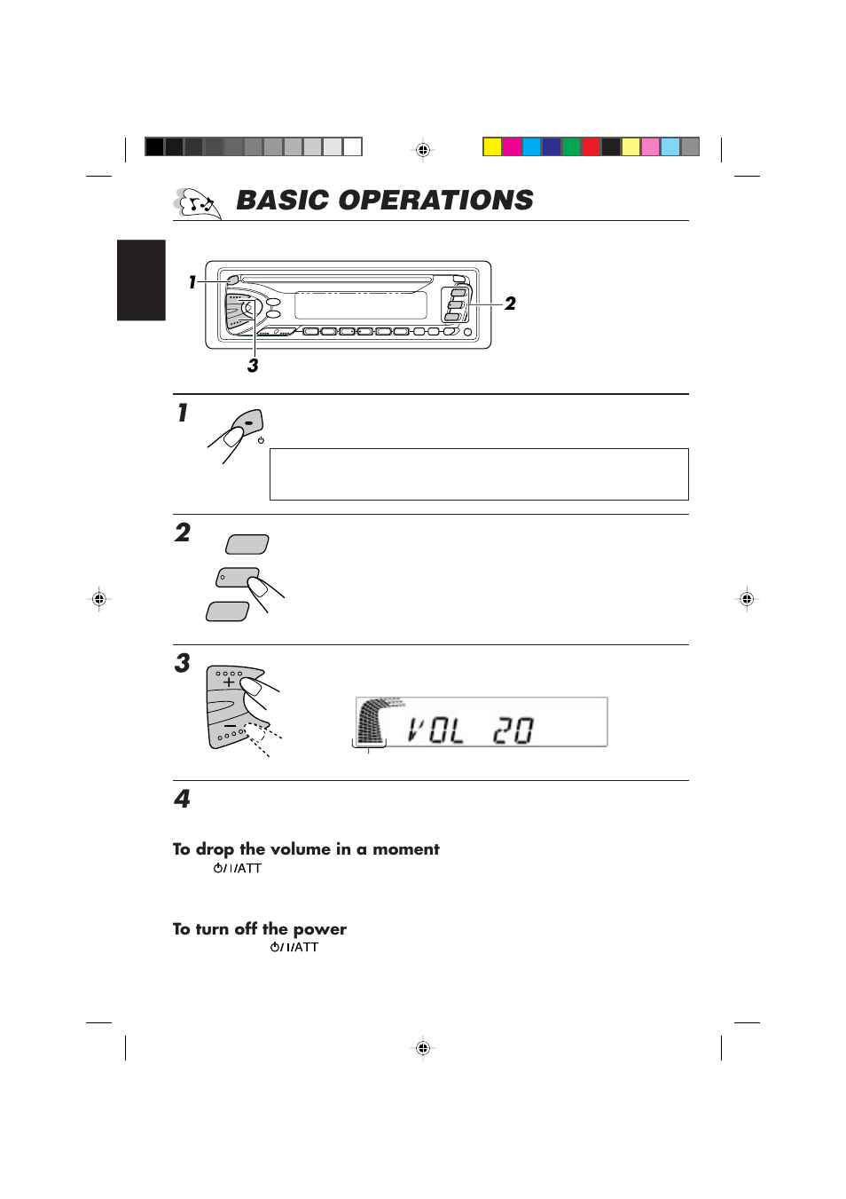 Basic operations | JVC DIGITAL AUDIO KD-S550 User Manual | Page 4 / 94