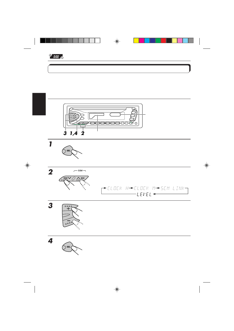 Auswählen der pegelanzeige | JVC DIGITAL AUDIO KD-S550 User Manual | Page 43 / 94