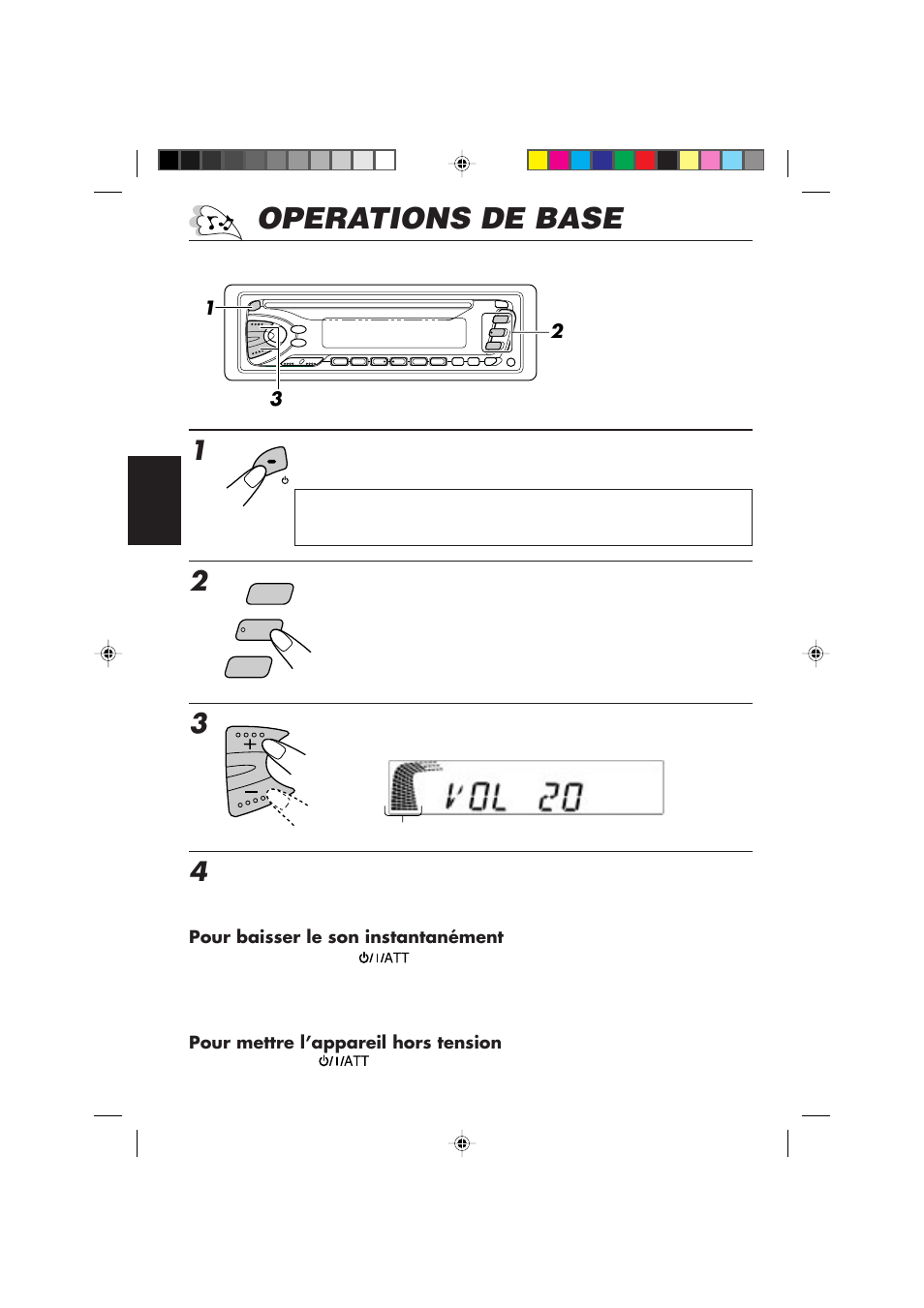 Operations de base | JVC DIGITAL AUDIO KD-S550 User Manual | Page 50 / 94