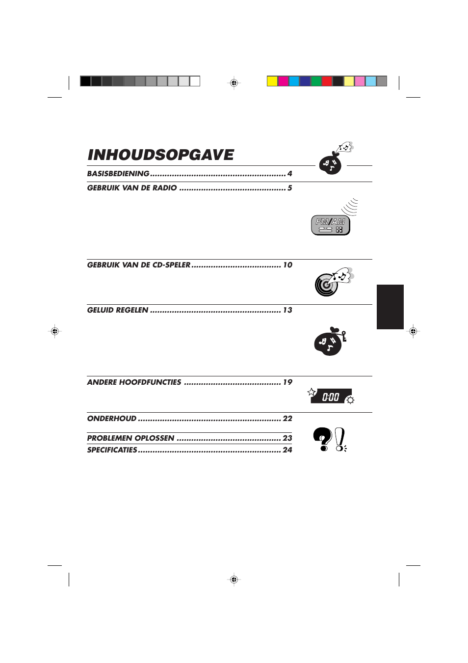 Inhoudsopgave | JVC DIGITAL AUDIO KD-S550 User Manual | Page 72 / 94