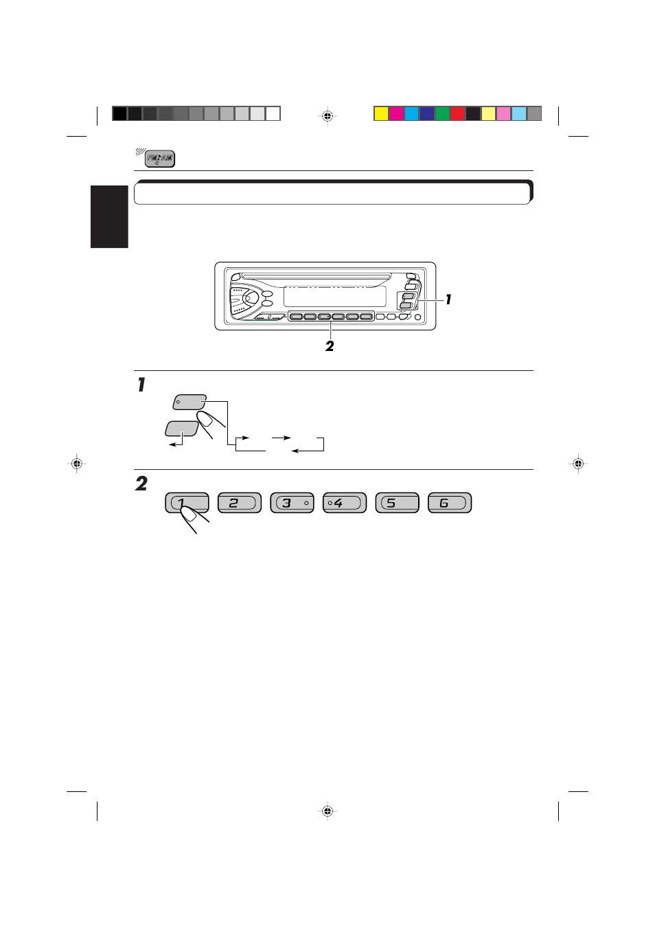 Tuning into a preset station | JVC DIGITAL AUDIO KD-S550 User Manual | Page 8 / 94