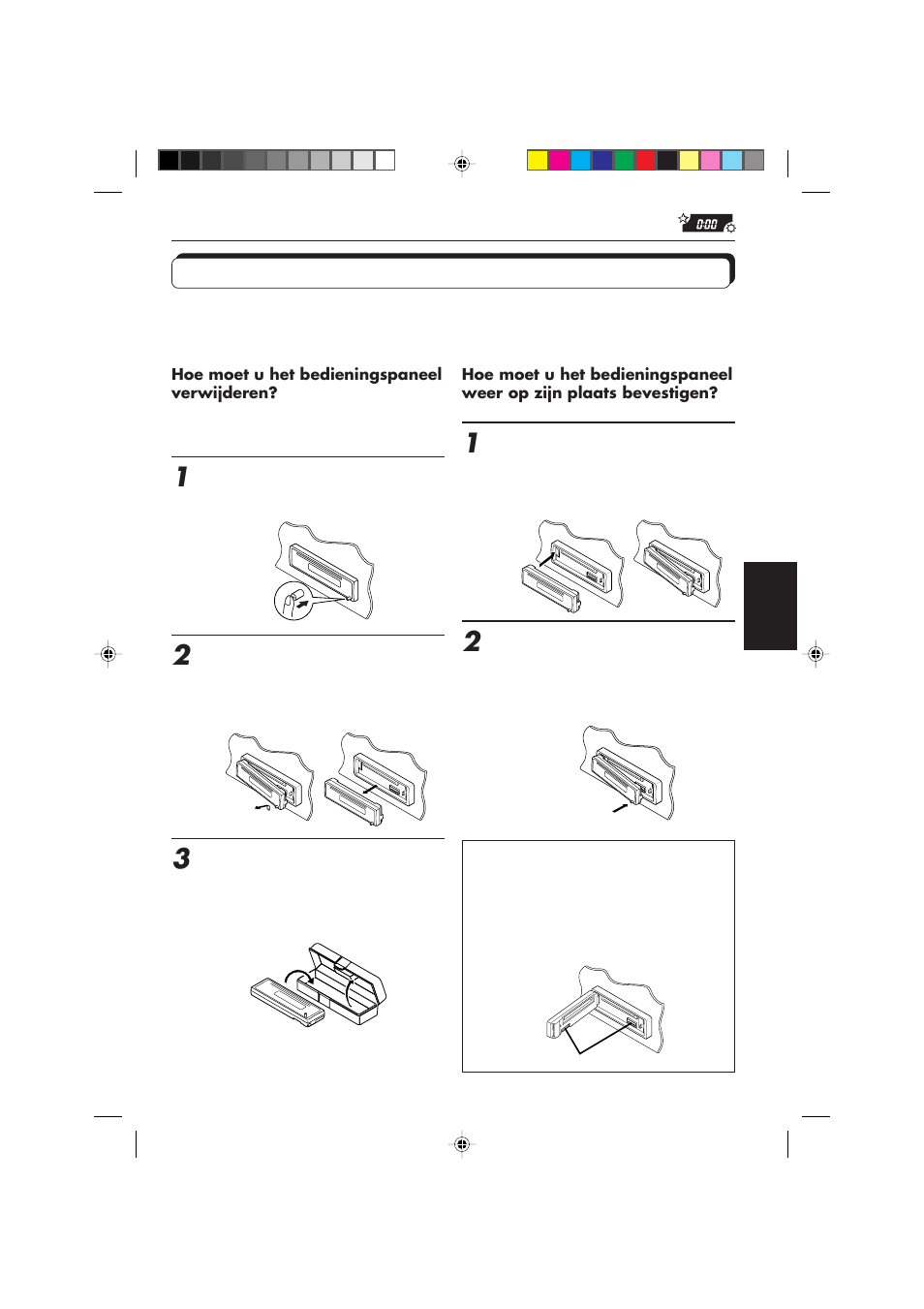 Bedieningspaneel verwijderen | JVC DIGITAL AUDIO KD-S550 User Manual | Page 90 / 94