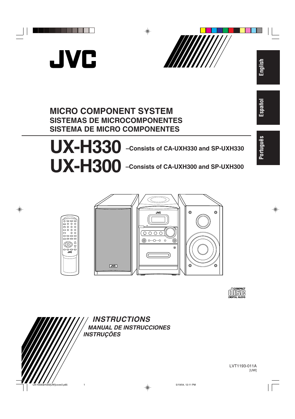 JVC UX-H330 EN ES User Manual | 80 pages