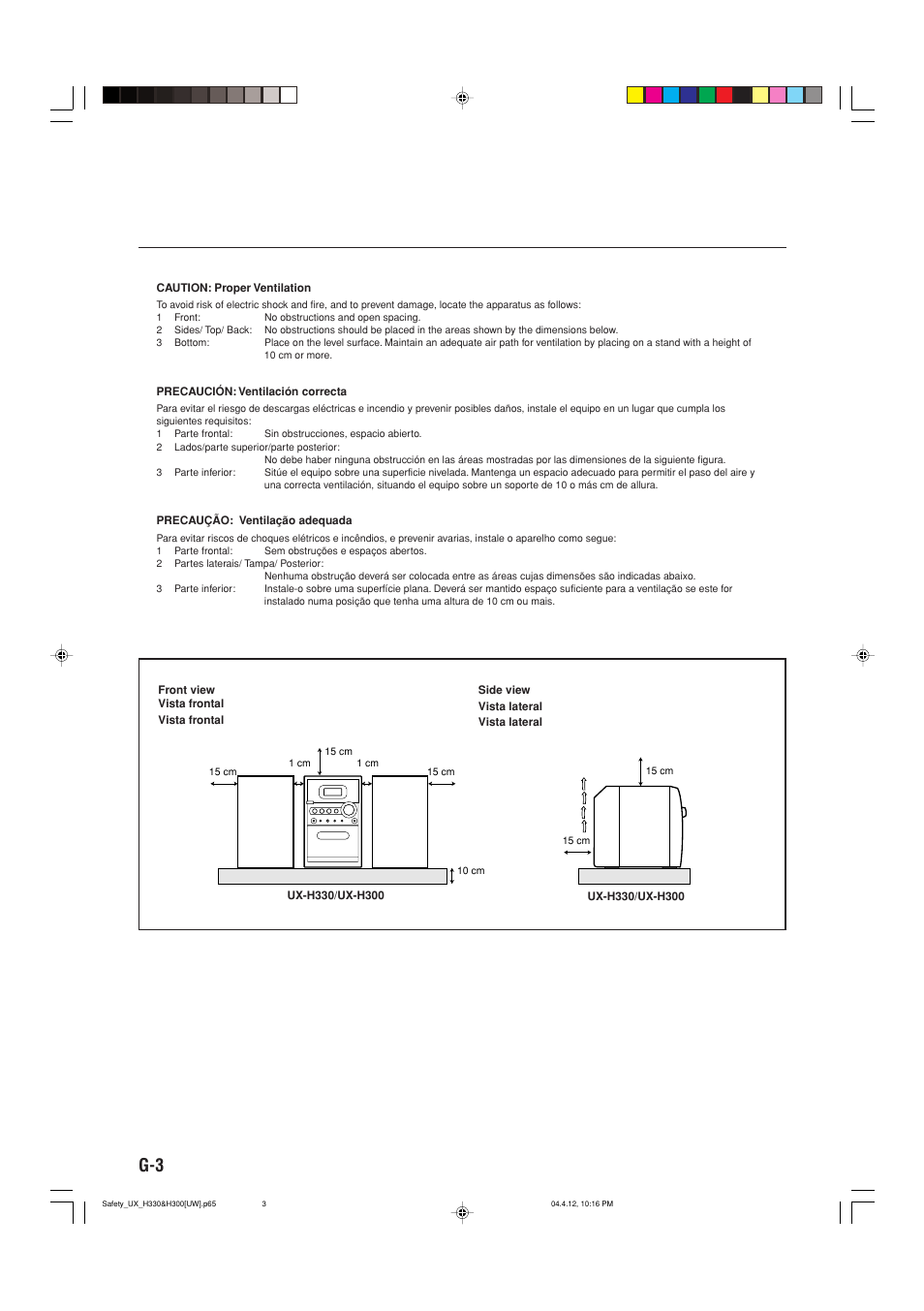 JVC UX-H330 EN ES User Manual | Page 4 / 80