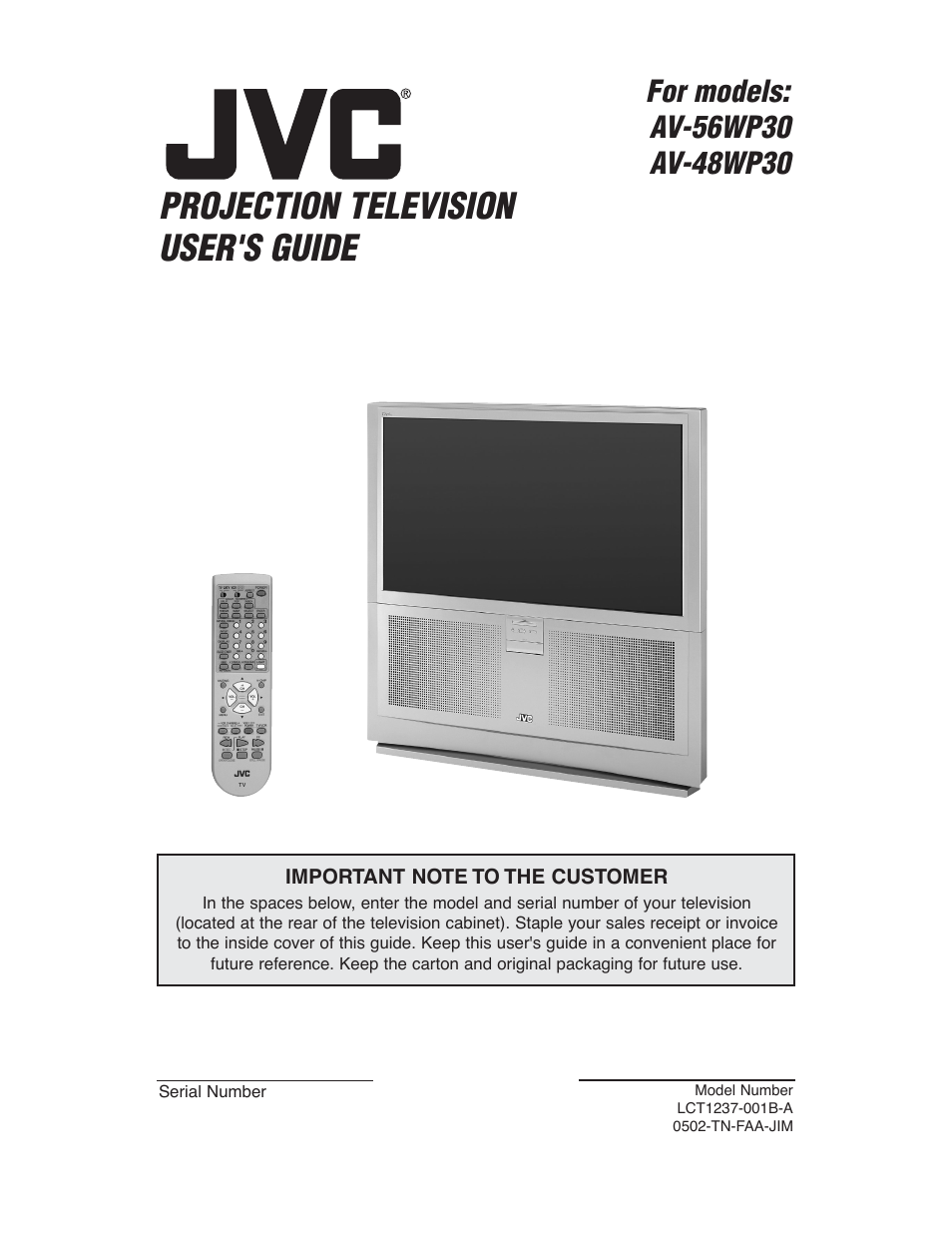 JVC AV-48WP30 User Manual | 68 pages