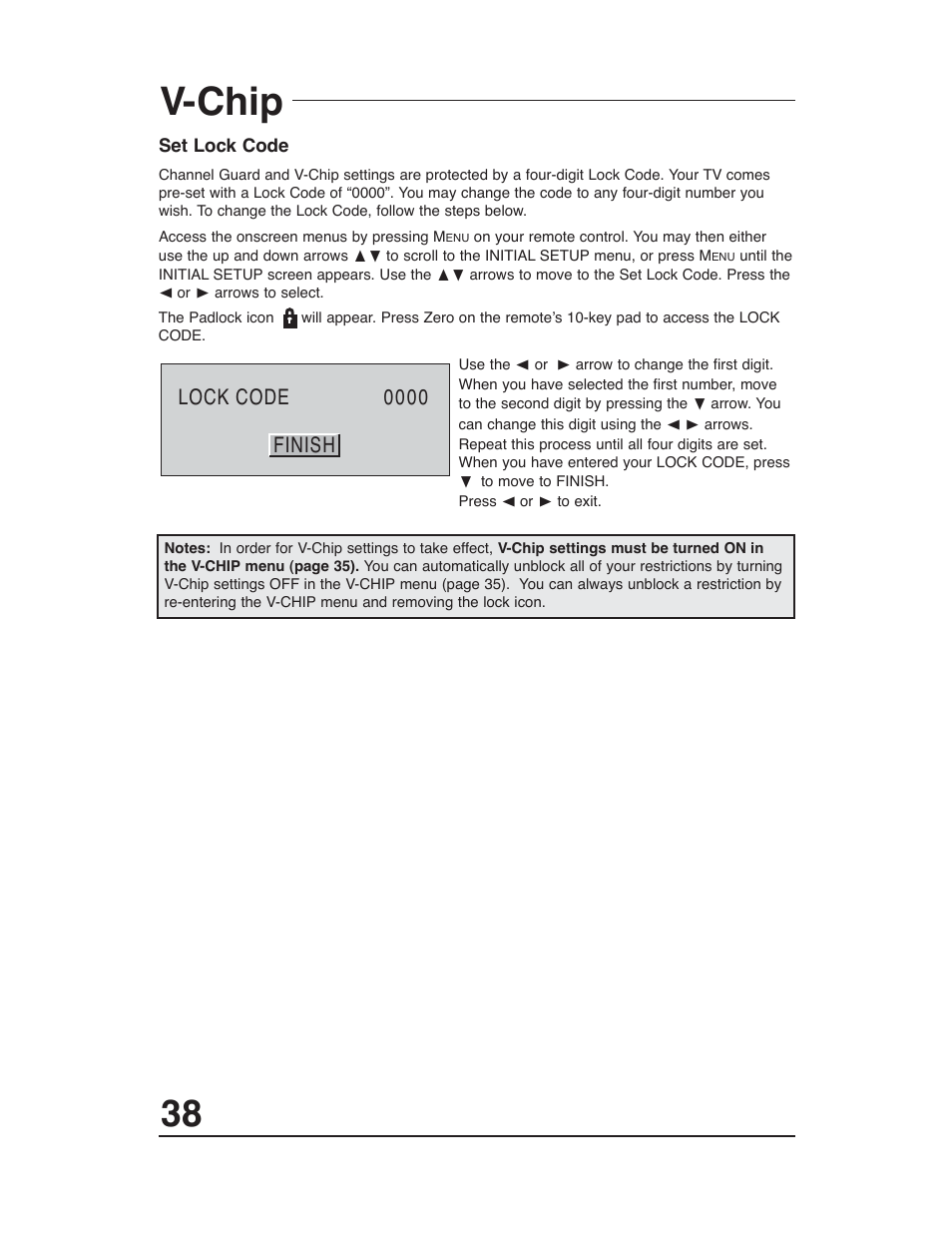 V-chip | JVC AV-48WP30 User Manual | Page 38 / 68