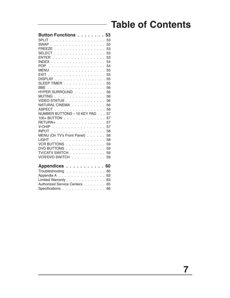JVC AV-48WP30 User Manual | Page 7 / 68