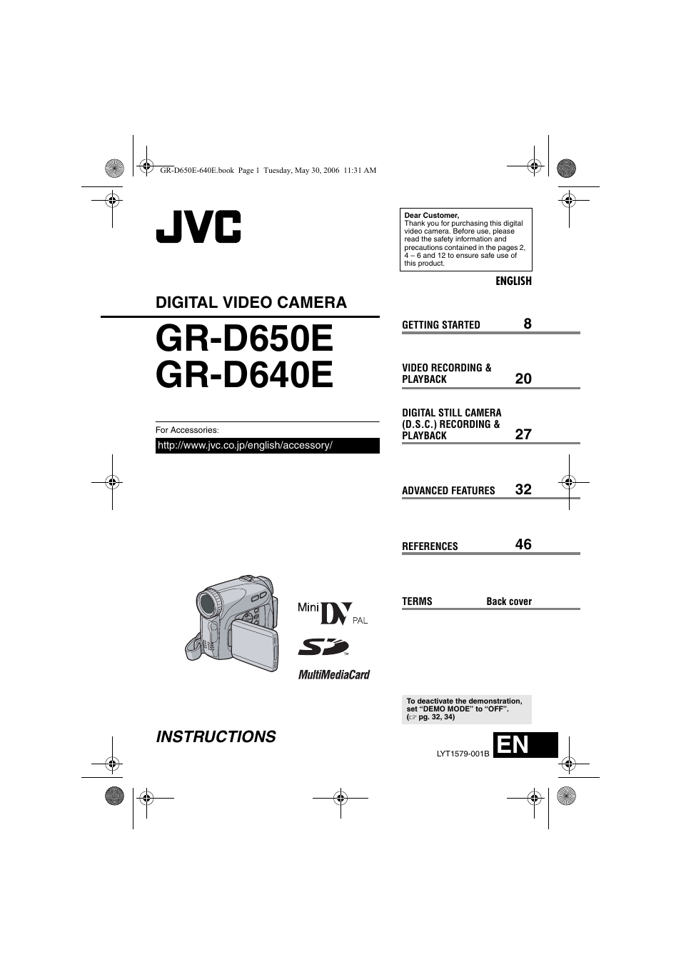 JVC GR-D640E User Manual | 56 pages