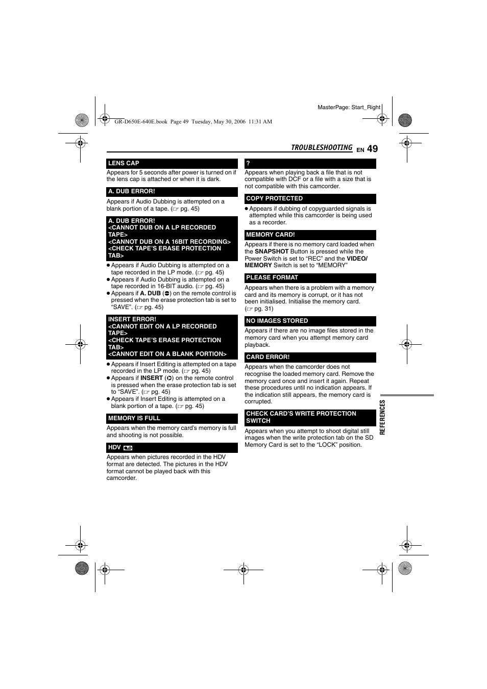 Pg. 49) | JVC GR-D640E User Manual | Page 49 / 56