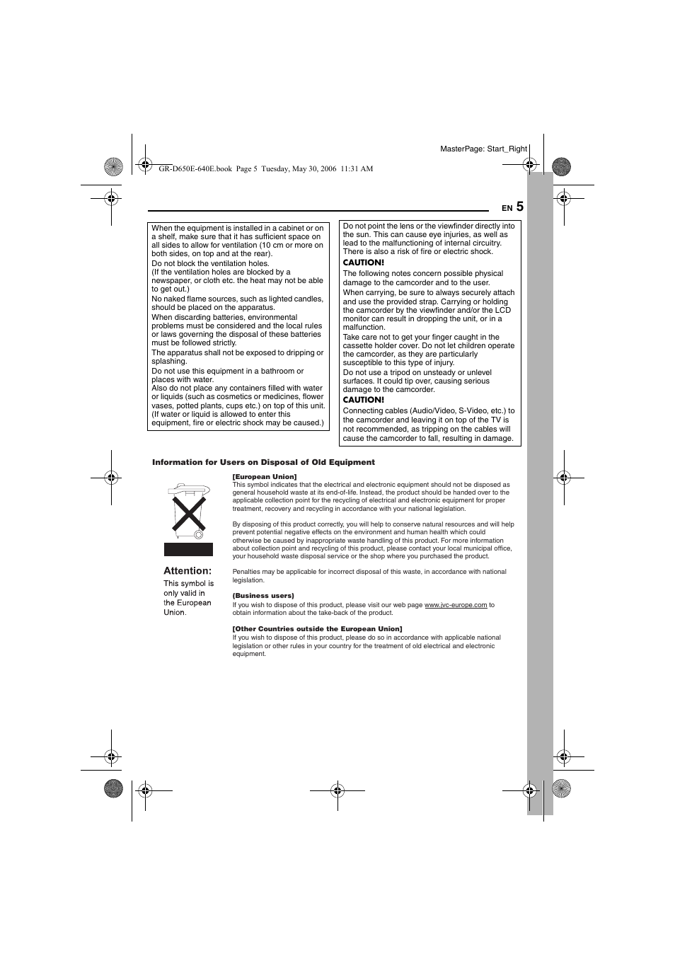 JVC GR-D640E User Manual | Page 5 / 56